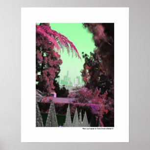 Retro Los Angeles Uniek Poster in het centrum van 