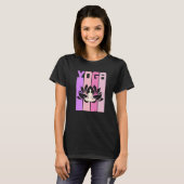 Retro Lotus Flower Meditating Yoga T-shirt (Voorkant volledig)