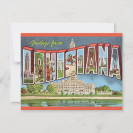 Retro Louisiana ansichtkaart Briefkaart