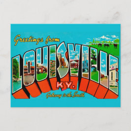 Retro Louisville KY wenskaart Briefkaart