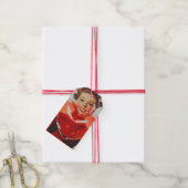Retro Love: 1950s Heart Glow Cadeaulabel (Met Touw)
