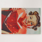 Retro Love: 1950s Heart Glow Legpuzzel (Horizontaal)