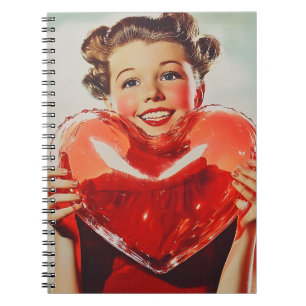 Retro Love: 1950s Heart Glow Notitieboek