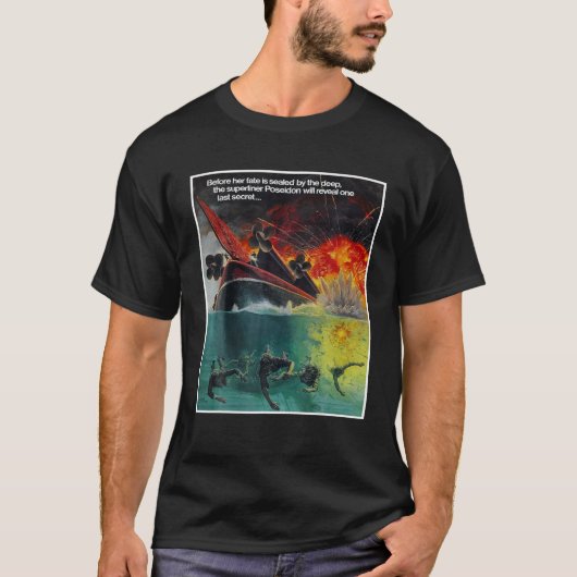 Retro Love Adventures Movies Design Poseidons Art T-shirt (Voorkant)