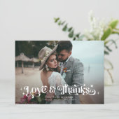 Retro Love and Bedankt Overlay Text Weddenschap Be (Staand voorkant)