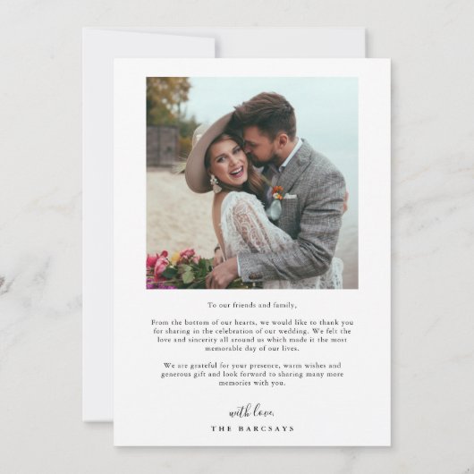 Retro Love and Bedankt Overlay Text Wedding (Achterkant)