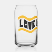 Retro "Love Beer" blikje glas (Voorkant)