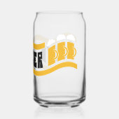 Retro "Love Beer" blikje glas (Achterkant)