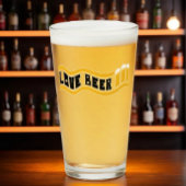 Retro "Love Beer" Pint Glas