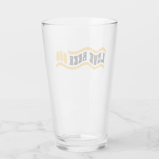 Retro "Love Beer" Pint Glas (Achterkant)