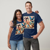 Retro Love Birds  T-shirt (Unisex)