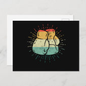 Retro Love Boxing Lover Boxer Glove Funny Briefkaart (Voorkant / Achterkant)