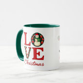 Retro Love Christmas Magic Classic Koffie Mok (Voorkant links)