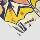 Retro Love Couple Comic Tissuepapier (Detail)