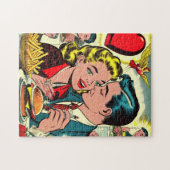 Retro Love Couple Comics Legpuzzel (Horizontaal)