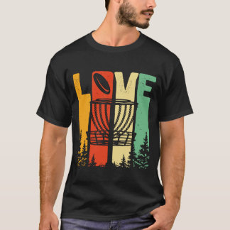 Retro Love Disc Golf Frisbee Golf Frolf Hob T-shirt