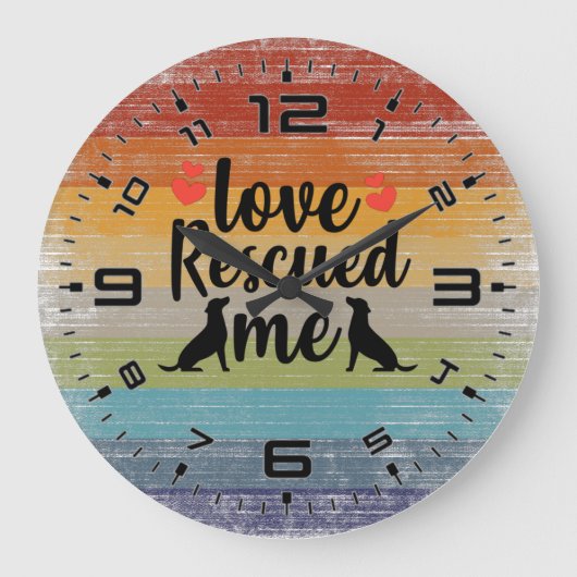 Retro Love heeft me gered Grote Klok (Voorkant)