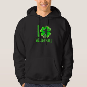 Retro Love Irish Volleyball Shamrock Sport St.Patr Hoodie