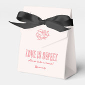 Retro Love is Sweet Hand Drawn Cupid Wedding Bedankdoosjes (Voorkant Zijde)