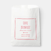 Retro Love is Sweet Hand Drawn Cupid Wedding Bedankzakje (Voorkant)