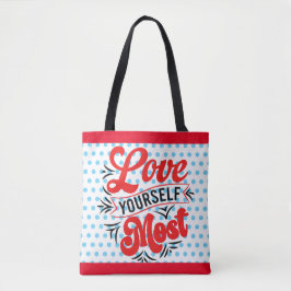Retro Love jezelf Tote Bag