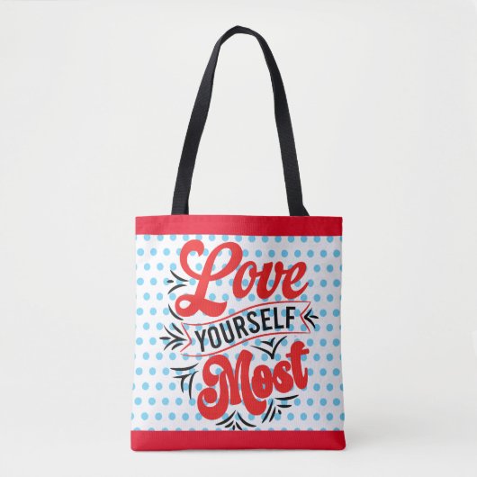 Retro Love jezelf Tote Bag (Voorkant)