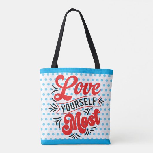 Retro Love jezelf Tote Bag (Achterkant)