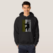 Retro Love Karate Sparring Birthday Olive Green Co Hoodie (Voorkant volledig)