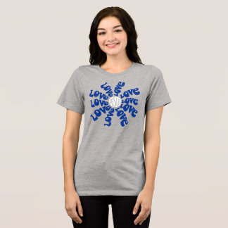 Retro Love Like Jesus Flower Christelijk Inspirati Tri-Blend Shirt