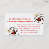 retro-love oven bakery catering chef visitekaartje (Achterkant)