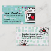 retro-love oven bakery catering chef visitekaartje (Voorkant / Achterkant)