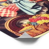 Retro Love Paar Poster (Hoek)