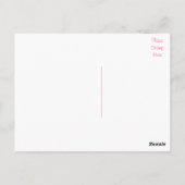 Retro Love Pink Fuchsia  Hippy Briefkaart (Achterkant)