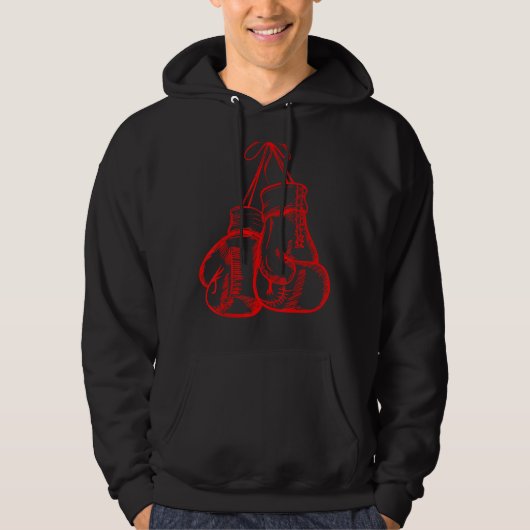 Retro Love Red Boxing Hoodie (Voorkant)