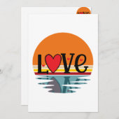 Retro Love Reflection Feestdagenkaart (Voorkant / Achterkant)