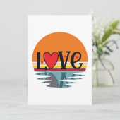Retro Love Reflection Feestdagenkaart (Staand voorkant)