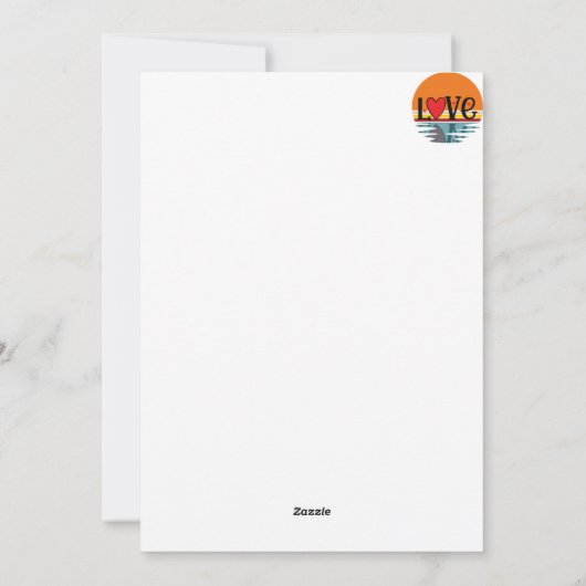 Retro Love Reflection Feestdagenkaart (Achterkant)