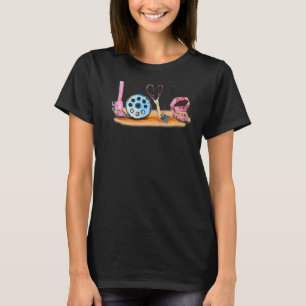 Retro Love Sewing Quilting Tools Sewing Machine Qu T-shirt