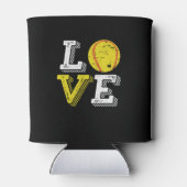  Retro Love Softball Sportteam en coach Blikjeskoeler (Achterkant)