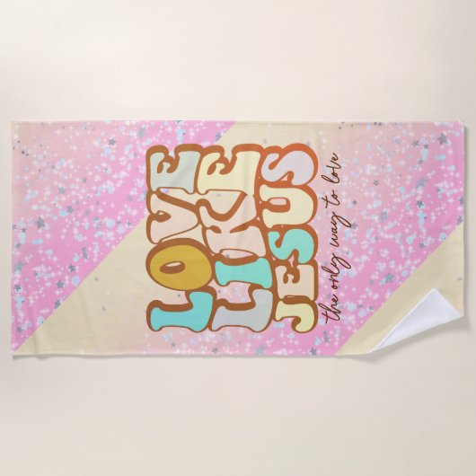 Retro Love Strandlaken (Voorkant)