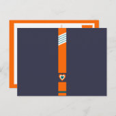 retro love stripe briefkaart (Voorkant / Achterkant)