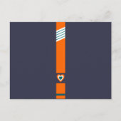 retro love stripe briefkaart (Voorkant)