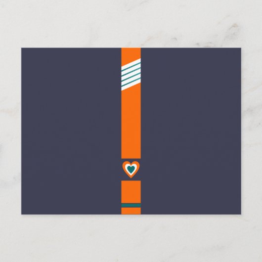 retro love stripe briefkaart (Voorkant)