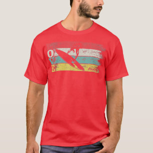 Retro Love Surfing Silhouette Distress S T-shirt