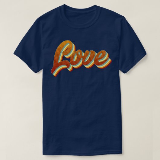 Retro Love T-shirt (Design voorkant)