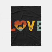 Retro Love Thed Jack Russell Terrier Dog Valenti Fleece Deken (Voorkant)