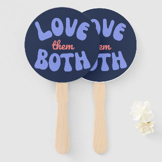 Retro Love Them Both Pro Life Mom Ongeboren Baby Handwaaier