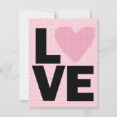 Retro Love Valentijnsdag Party Kaart (Voorkant)