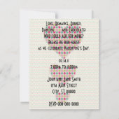 Retro Love Valentijnsdag Party Kaart (Achterkant)