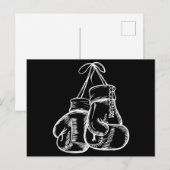 Retro Love White Boxing Gifts Boxer Gift Briefkaart (Voorkant / Achterkant)